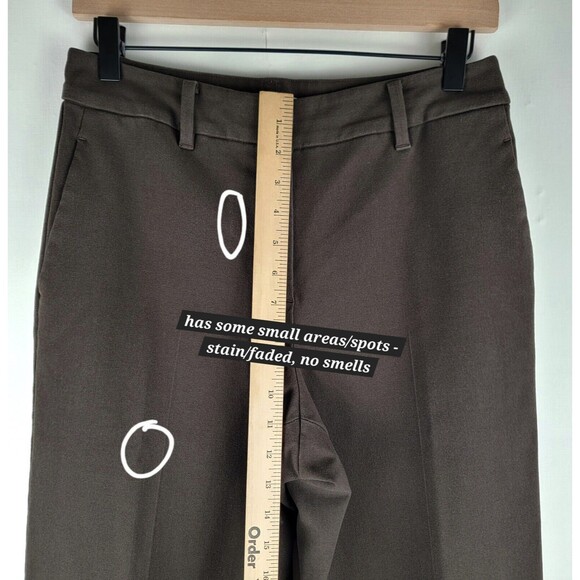 PLST JAPAN Womens Pants Brown Cropped Size L (28" x 27") Relaxed Fit High Rise - Picture 5 of 14